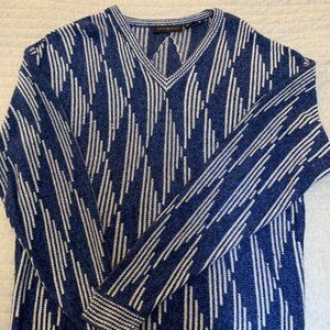 Jhane Barnes Linen Blend V-Neck Sweater